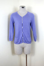 Load image into Gallery viewer, Vuitton LOUIS VUITTON Blue Knitted Button Cotton Sweater Jacket Small 4 5 6