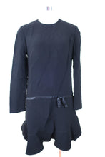 Load image into Gallery viewer, MIU MIU Black Wool Long SLeeve Mini Dress LBD Formal Small 40 4 5 6 7