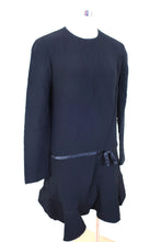 Load image into Gallery viewer, MIU MIU Black Wool Long SLeeve Mini Dress LBD Formal Small 40 4 5 6 7