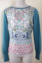 Load image into Gallery viewer, ETRO Milano Blue Wool Silk Sweater Sweatshirt Top Blouse Medium 44 7 8 10