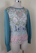 Load image into Gallery viewer, ETRO Milano Blue Wool Silk Sweater Sweatshirt Top Blouse Medium 44 7 8 10