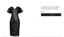 Load image into Gallery viewer, Vintage GIANNI VERSACE Smooth Light Lambskin Leather Dress Small 2 4 6