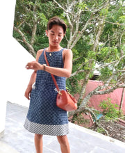 Load image into Gallery viewer, CHANEL Blue White Sleeveless Tweed Dress Small Sz 38 4 5 6