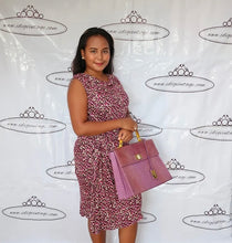Load image into Gallery viewer, Christian Dior Leopard Animal Print Purple Sleeveless Gathered Wrap Dress M to L 6 7 8