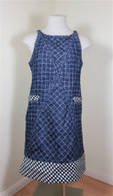 Load image into Gallery viewer, CHANEL Blue White Sleeveless Tweed Dress Small Sz 38 4 5 6