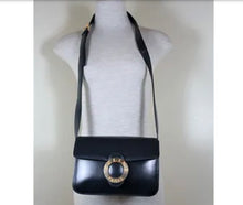 Load image into Gallery viewer, Vintage CELINE Calf Leather Black Box Bag Round Emblem