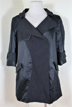 Load image into Gallery viewer, Louis VUITTON Black Signatures LV Monograms Black Coat Cape Jacket S 36 2 3 4 Small
