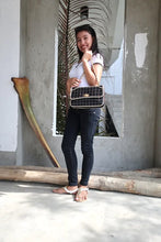 Load image into Gallery viewer, Chanel Chocolate Bar Mademoiselle Quilted Flap Black Leather Shoulder Bag