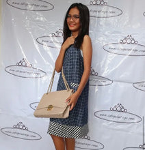 Load image into Gallery viewer, CHANEL Blue White Sleeveless Tweed Dress Small Sz 38 4 5 6