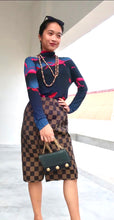 Load image into Gallery viewer, Vintage FENDI Roma FF Logo Monograms HIp Hop Classic Tessuto Pencil Skirt Sz 36 26 28