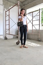 Load image into Gallery viewer, Chanel Chocolate Bar Mademoiselle Quilted Flap Black Leather Shoulder Bag