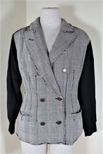 Load image into Gallery viewer, Jean Paul GAULTIER Red White Black Houndstooth Fringes Cotton Blazer Jacket 42 6 7 8