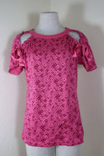Load image into Gallery viewer, NWT New LOUIS VUITTON LV Cherry Blosson Short SLeeve Pink Logo Shirt Top Small 4 5 6