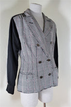 Load image into Gallery viewer, Jean Paul GAULTIER Red White Black Houndstooth Fringes Cotton Blazer Jacket 42 6 7 8