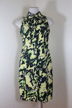 Load image into Gallery viewer, Vintage GIANNI VERSACE Neon Green Black Hip Hop Button Cotton Dress Small 26 / 40 4 5 6