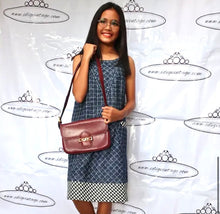 Load image into Gallery viewer, Vintage CELINE Burgundy Calf Skin Leather Box Sling SHoulder Bag