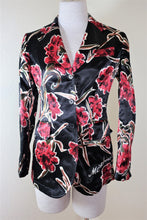 Load image into Gallery viewer, MOSCHINO Silk Red Black Blazer Jacket 38 Sz 4 Small Cotton Viscose