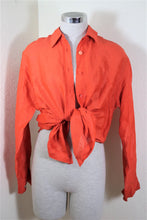 Load image into Gallery viewer, Vintage Rare GUCCI Orange Tom Ford Flax Long Sleeve Collared Shirt Top Blouse S M 42 6 7 8