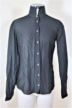 Load image into Gallery viewer, Vintage PRADA Black Button Cotton Long Sleeve Collared Top Blouse Shirt Small 2 3 4 40
