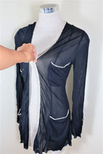Load image into Gallery viewer, Vintage CHANEL Boutique Black Knitted Button Cardigan Sweater Jacket Small 2 3 4 94P