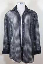 Load image into Gallery viewer, Vintage GIANFRANCO FERRE Black Mesh See Through Long Sleeve Top Blouse Shirt Medium M5 6 7