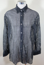 Load image into Gallery viewer, Vintage GIANFRANCO FERRE Black Mesh See Through Long Sleeve Top Blouse Shirt Medium M5 6 7
