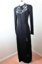 Load image into Gallery viewer, Vintage LOLITA LEMPICKA Black Evening Long Gown Dress Side Slit S M 5 6 Small