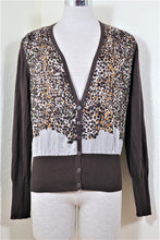 Load image into Gallery viewer, Vintage SALVATORE FERRAGAMO Brown Knitted Cotton Silk Cardigan Sweater Jacket S M 5 6 7