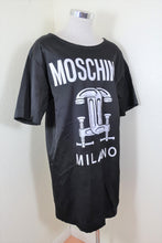 Load image into Gallery viewer, MOSCHINO COUTURE Milano BLack White Cotton Shirt Dress S M 38 40 4 5 6