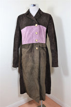 Load image into Gallery viewer, MARNI Italy Brown Purple Leather Long Trench Coat Jacket 38 4 5 6 Small