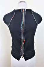 Load image into Gallery viewer, LOUISON VUITTON Black Cashmere Small Zip Top Blouse