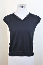 Load image into Gallery viewer, LOUISON VUITTON Black Cashmere Small Zip Top Blouse