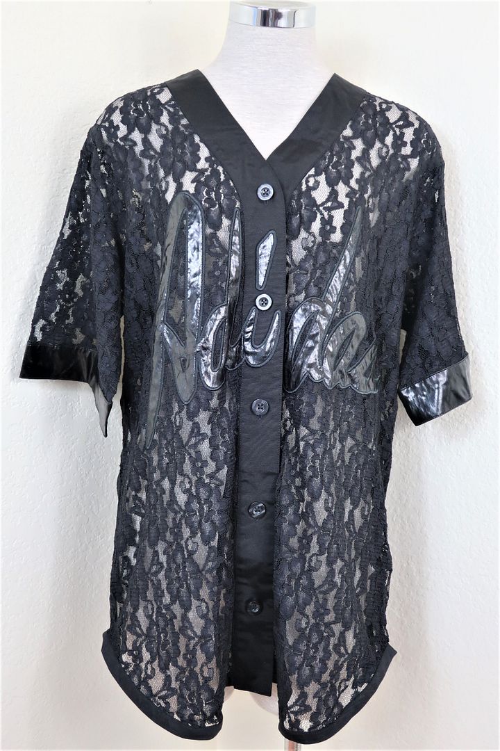 ADIDAS BY JEREMY SCOTT Oversized Lace Baseball Tee T-Shirt Logo Mini Dress Large M 6 7 8