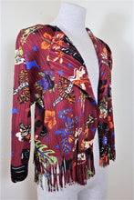 Load image into Gallery viewer, Rare PLEATS PLEASE Issey MIYAKE Floral Fringes Printed Bolero Blazer Vest Small S 3 4