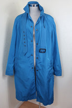 Load image into Gallery viewer, LANVIN BLue Nylon Long Windbreaker Belted Coat Jacket M L 6 7 8