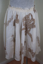 Load image into Gallery viewer, MIU MIU Beige Printed Romantic Pluffy Silk Skirt Small 36 2 3 4