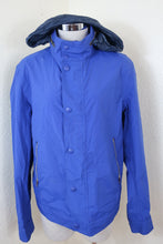 Load image into Gallery viewer, Vintage BURBERRY Hip HOp Blue Nylon Hoodie Rain Jacket WIndbreaker Medium 5 6 7
