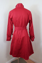 Load image into Gallery viewer, MARNI Maroon Cotton Belted Coat Dress Medium 42 7 8 10
