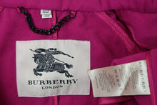 Load image into Gallery viewer, BURBERRY Fuchsia Pink Hoodie Toggle Wool Blend Coat Jacket Small USA 2 4 UK 6