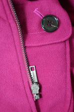 Load image into Gallery viewer, BURBERRY Fuchsia Pink Hoodie Toggle Wool Blend Coat Jacket Small USA 2 4 UK 6