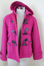 Load image into Gallery viewer, BURBERRY Fuchsia Pink Hoodie Toggle Wool Blend Coat Jacket Small USA 2 4 UK 6