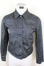 Load image into Gallery viewer, Vintage PRADA Nylon Logo Signatures Black Biker Windbreaker Jacket Small 38 4 5 6