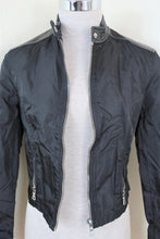Load image into Gallery viewer, Vintage PRADA Black Nylon Leather Trim Cropped Biker Small 2 3 4