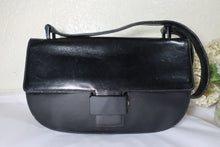 Load image into Gallery viewer, Rare Vintage PRADA Black Calf Leather Flap Shoulder Bag Italy