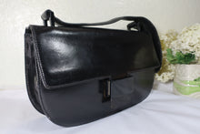 Load image into Gallery viewer, Rare Vintage PRADA Black Calf Leather Flap Shoulder Bag Italy