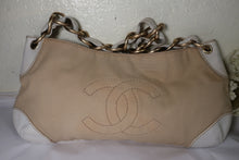 Load image into Gallery viewer, CHANEL Canvas Leather Metal Chan Handle Light Brown CC Shoulder Bag