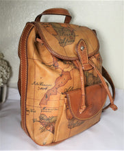 Load image into Gallery viewer, Vintage Alviero MARTINI Small Geographical Map Backpack Back Bag Italy