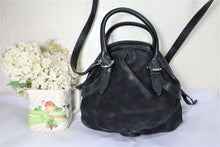 Load image into Gallery viewer, SALVATORE FERRAGAMO Small Black Suede Leather Hand SHoulder Bag