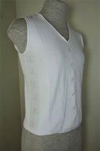 Load image into Gallery viewer, CHANEL White Knitted Ribbed Sleeveless CC Top Blouse S M 4 5 6