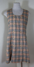 Load image into Gallery viewer, Vintage BURBERRY BURBERRYS Classic Checks Plaid Cotton Wool Sleeveless Dress Small 4 5 6